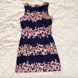 Spring Blush & Navy Cocktail Dress